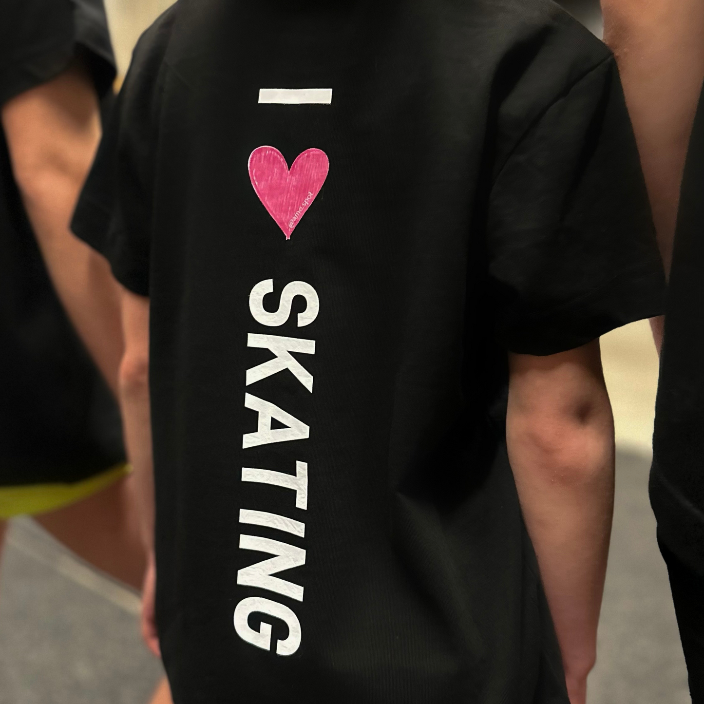 "i💗skating" cotton t-shirt