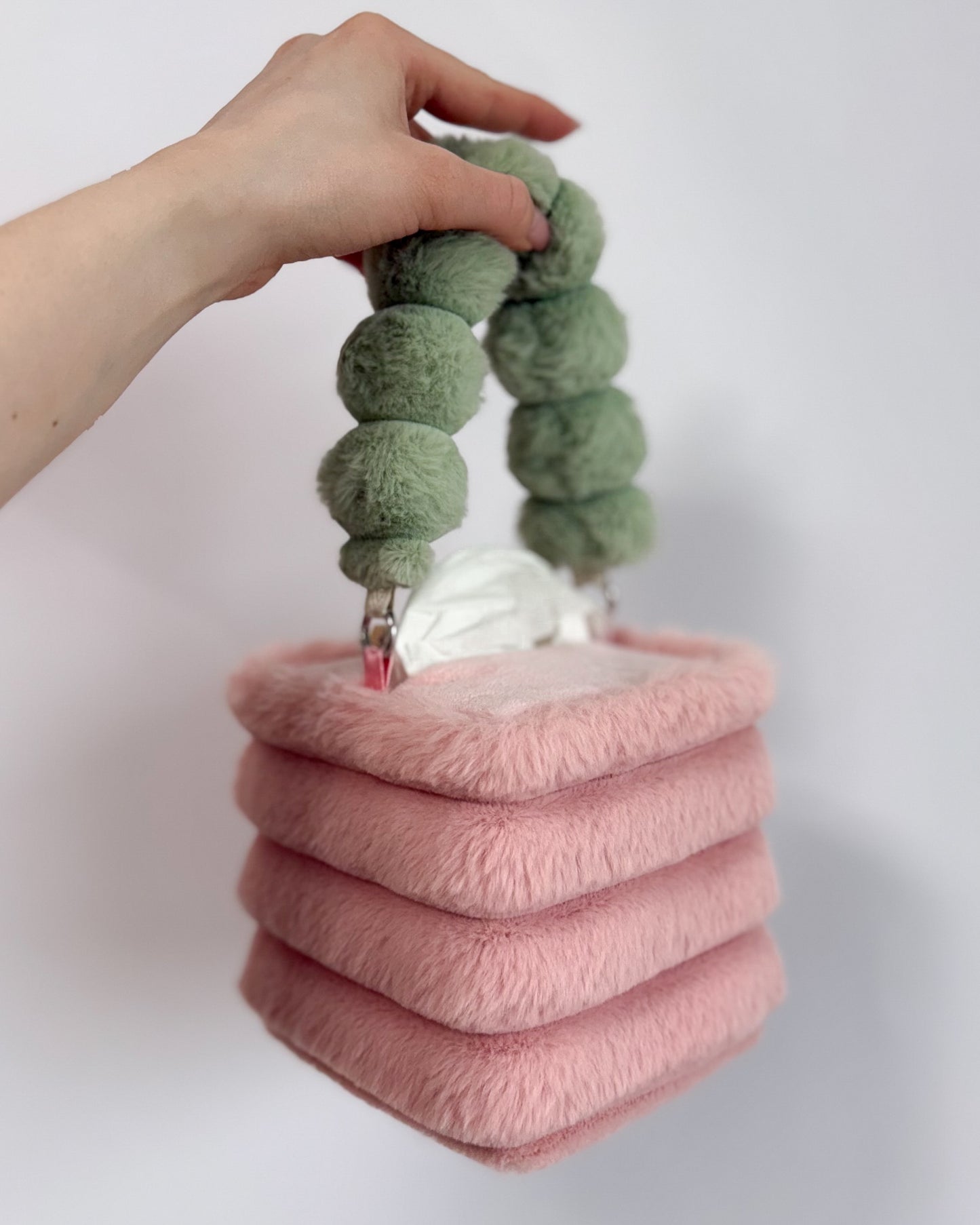dusty pink tissue box holder