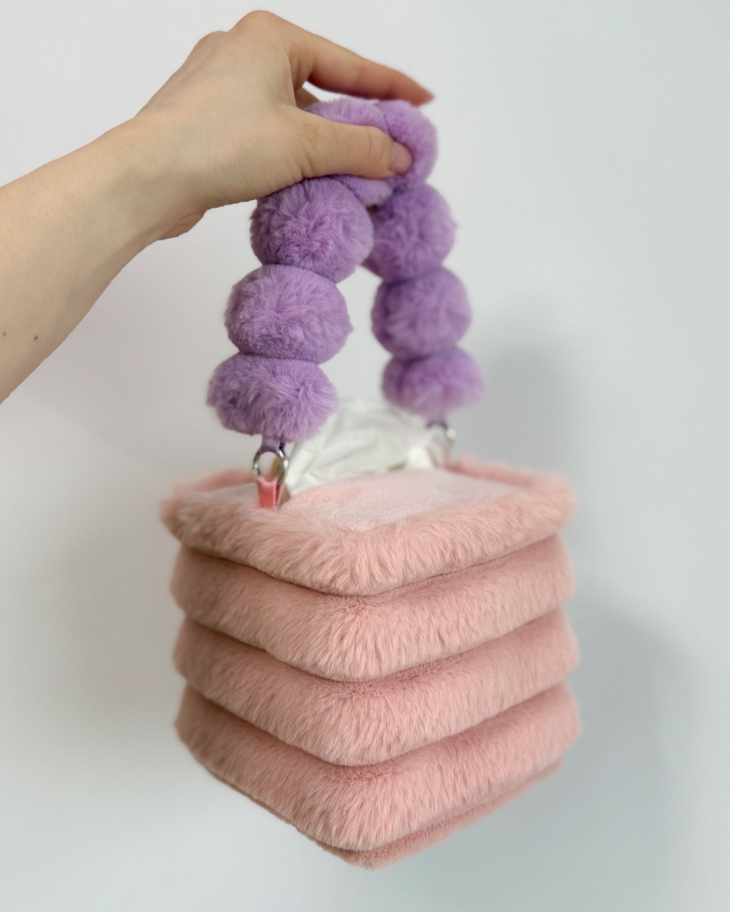 dusty pink tissue box holder