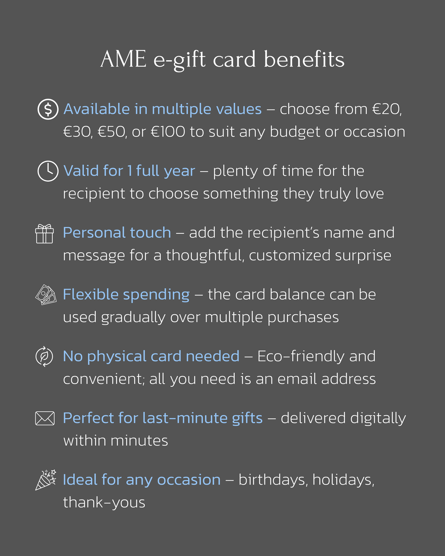 AME e-gift card