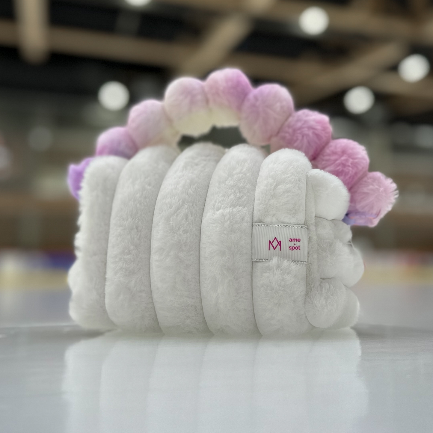 white vanity bag