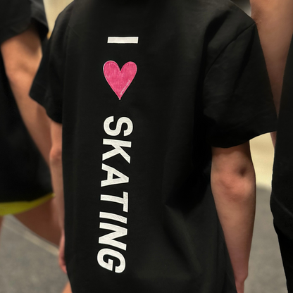 "i💗skating" cotton t-shirt