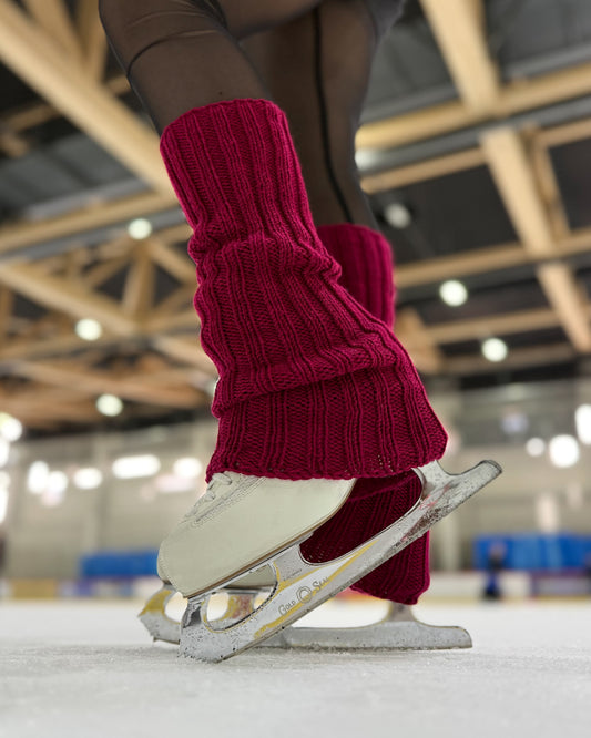 maroon leg warmers