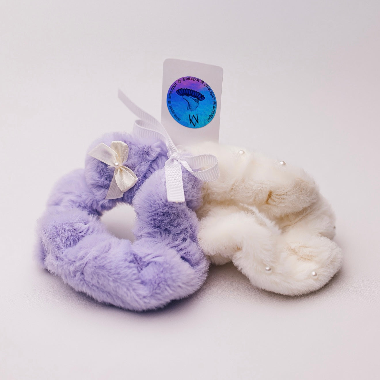 fluffy scrunchie - set of 2