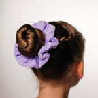 crochet scrunchie with crystals