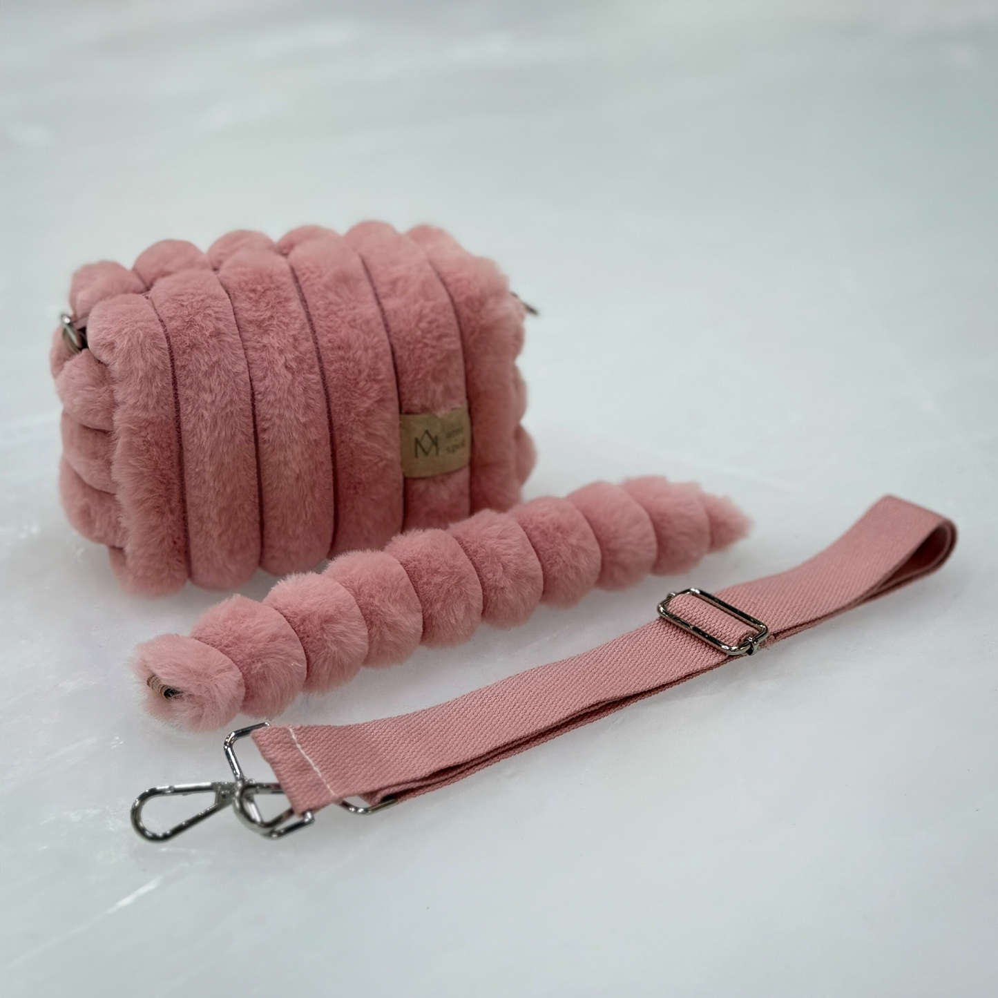 dusty pink vanity bag