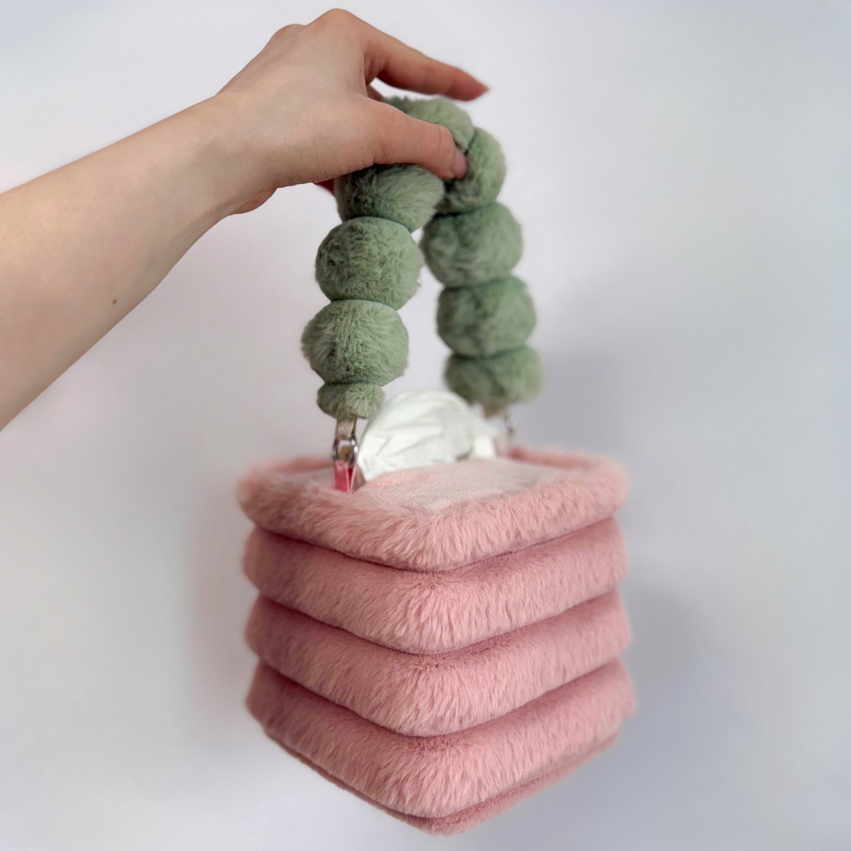 dusty pink tissue box holder