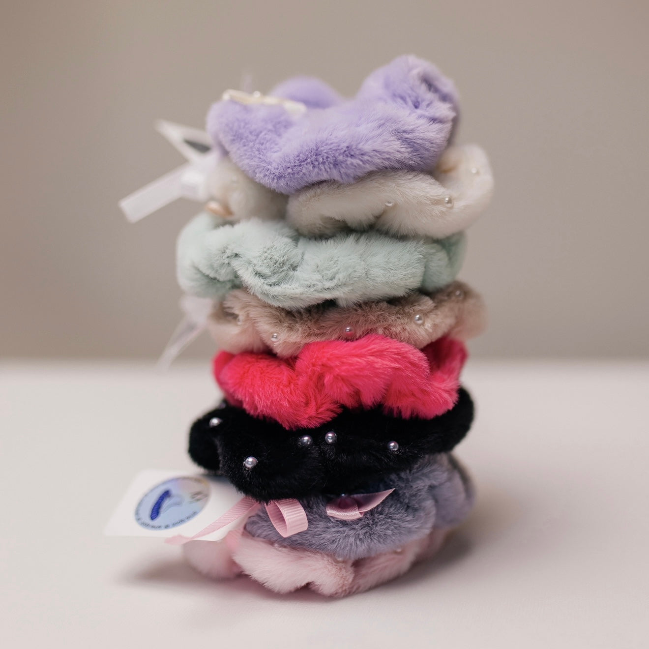 fluffy scrunchie - set of 2