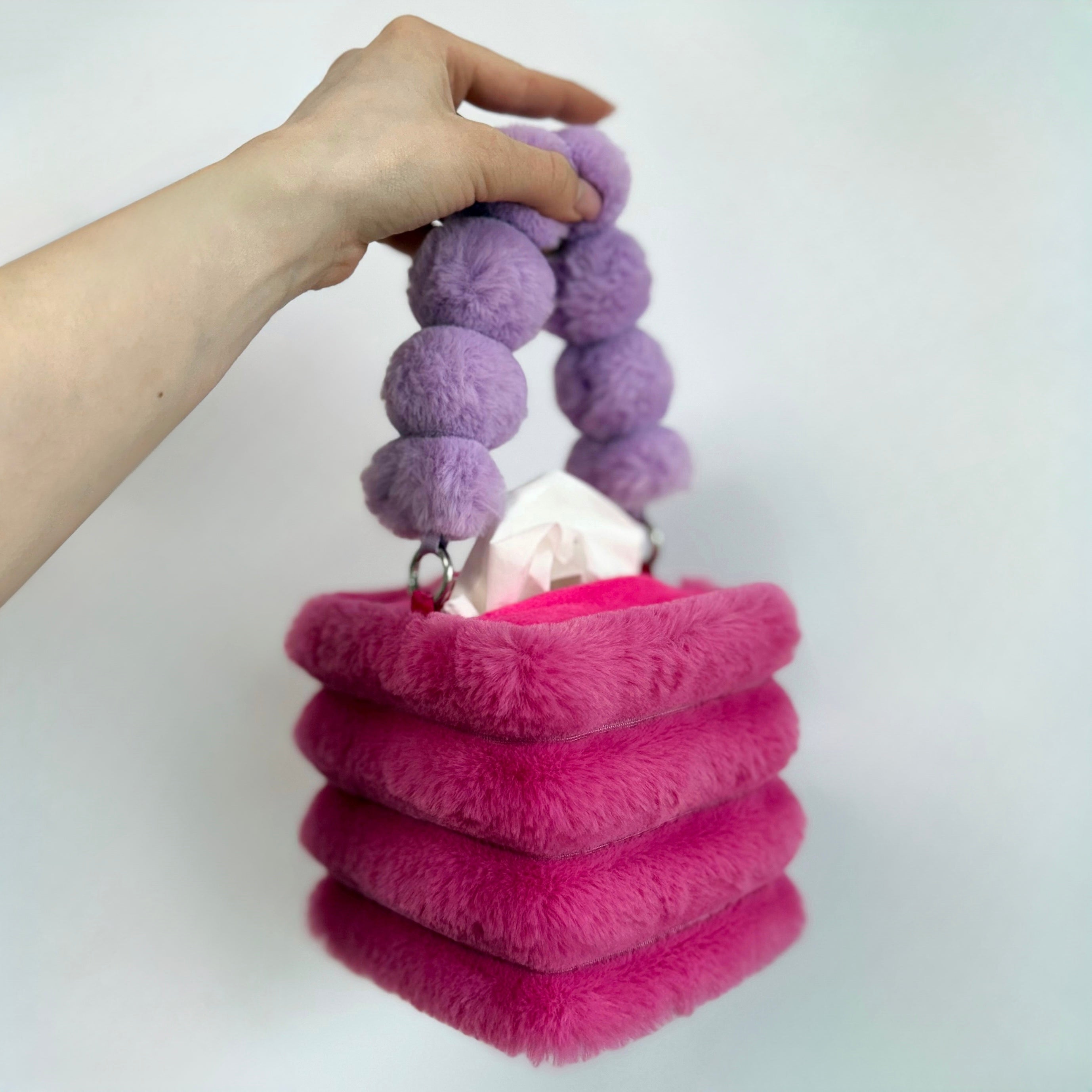 fuchsia tissue box holder