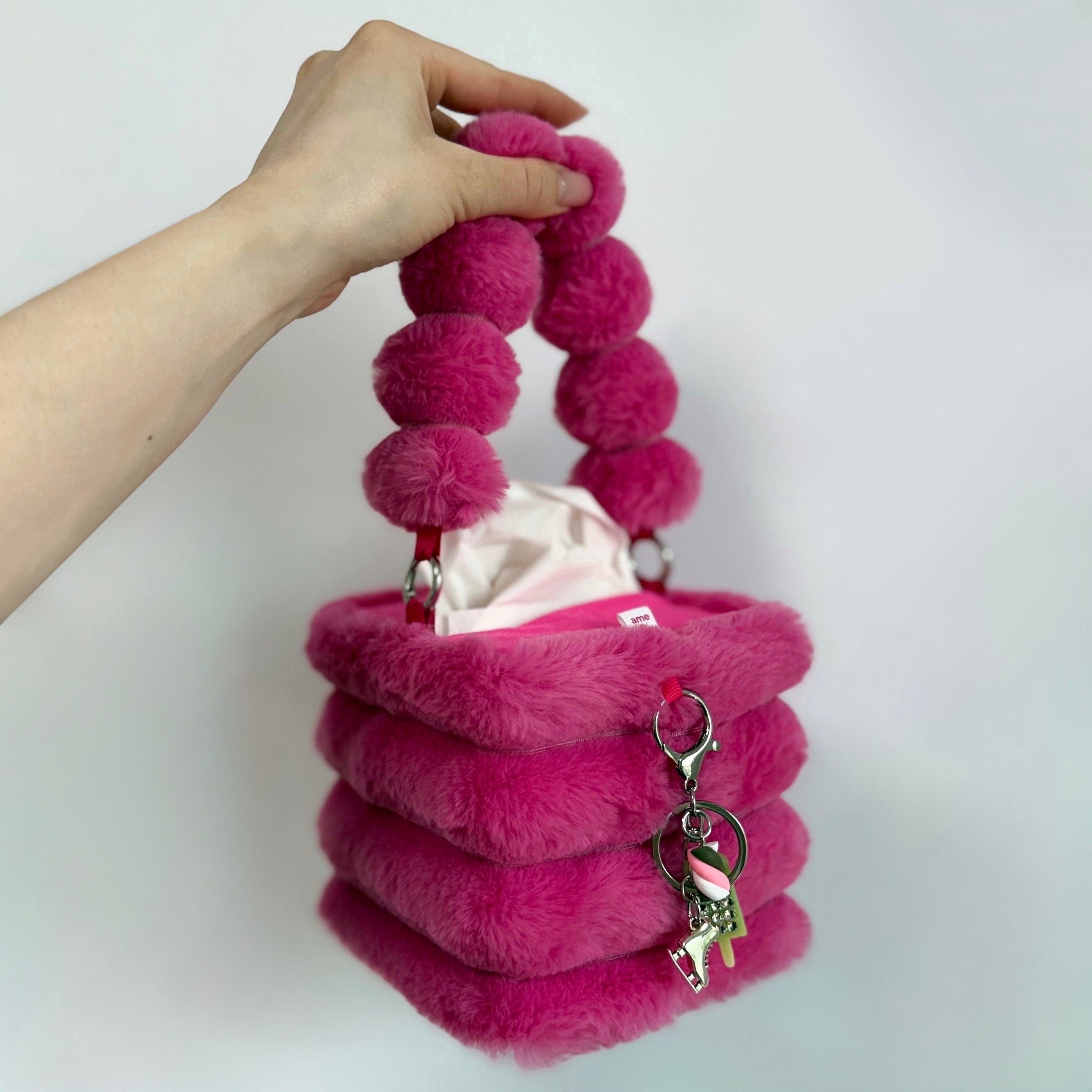 fuchsia tissue box holder
