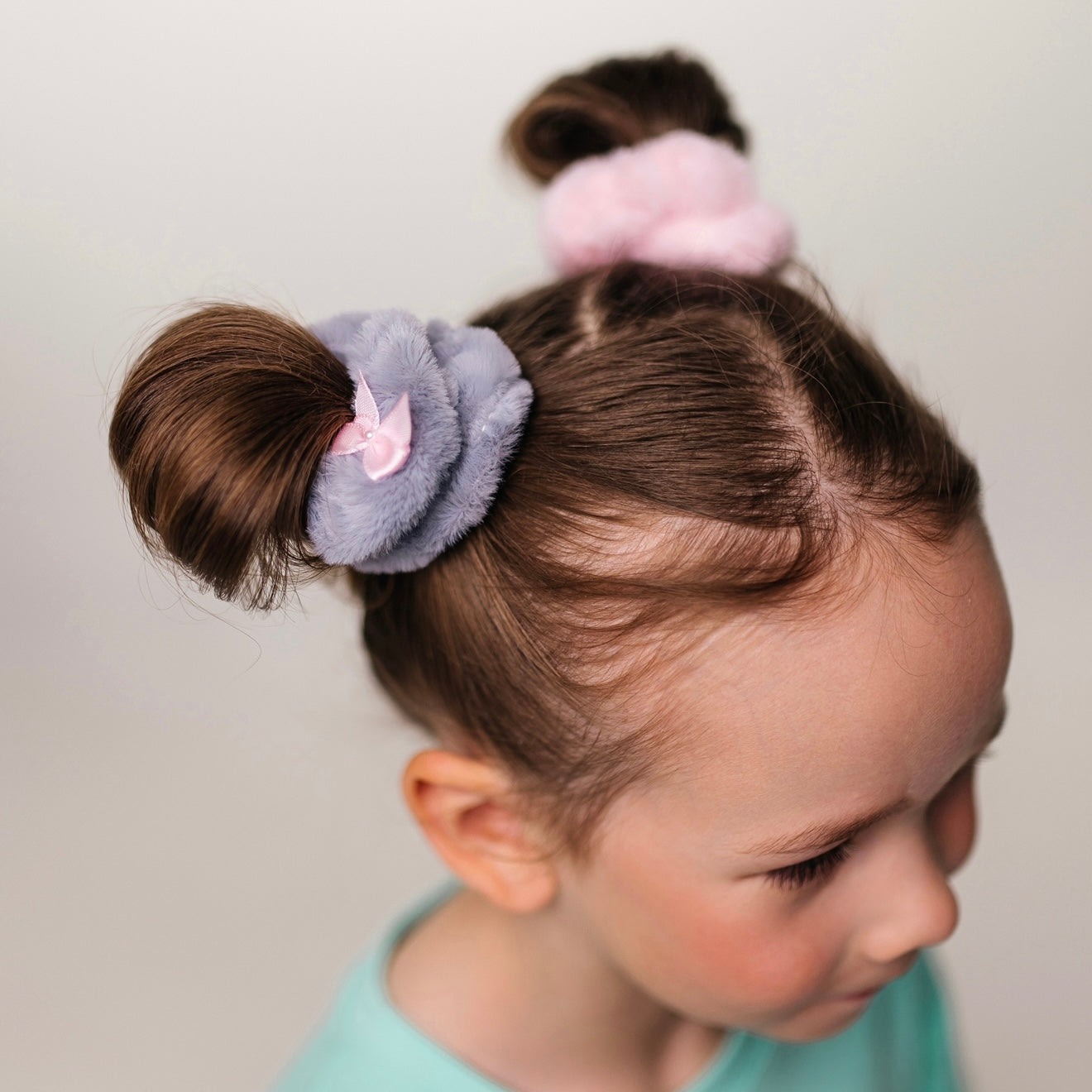 fluffy scrunchie - set of 2
