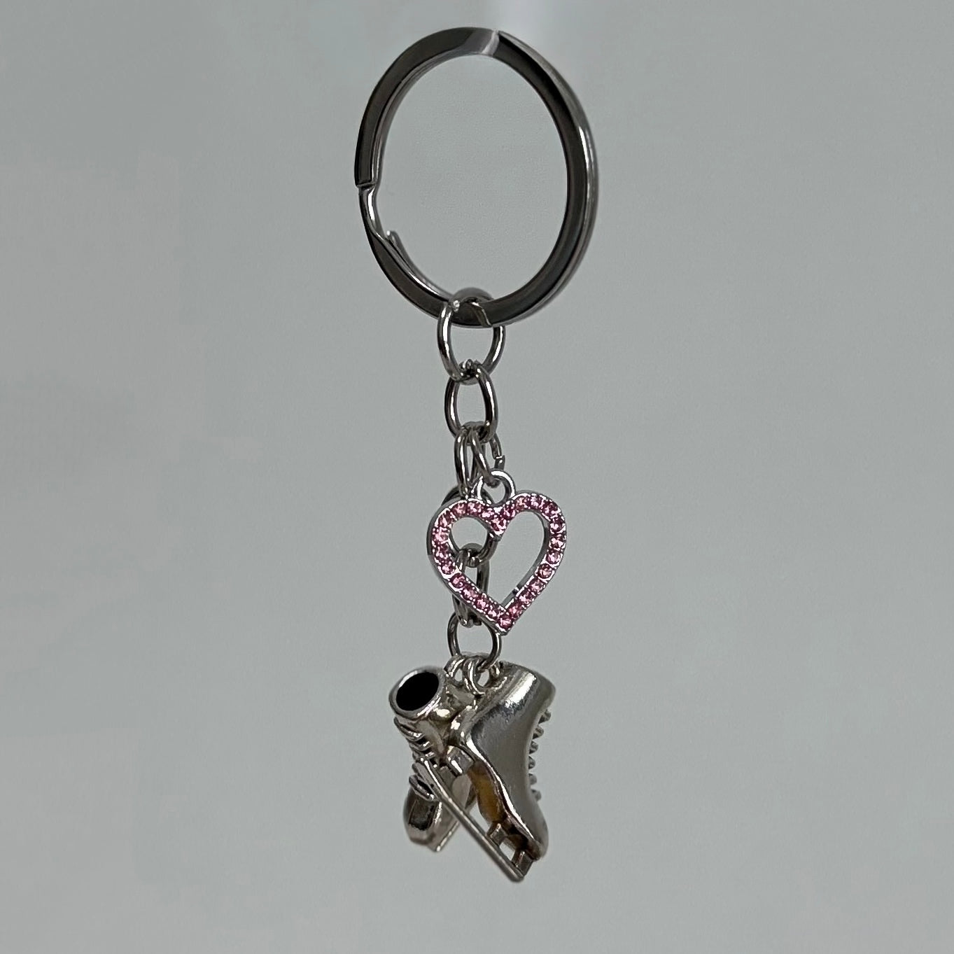 keychain with crystal charm