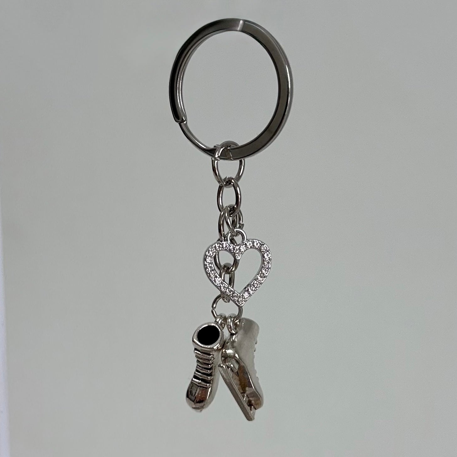 keychain with crystal charm
