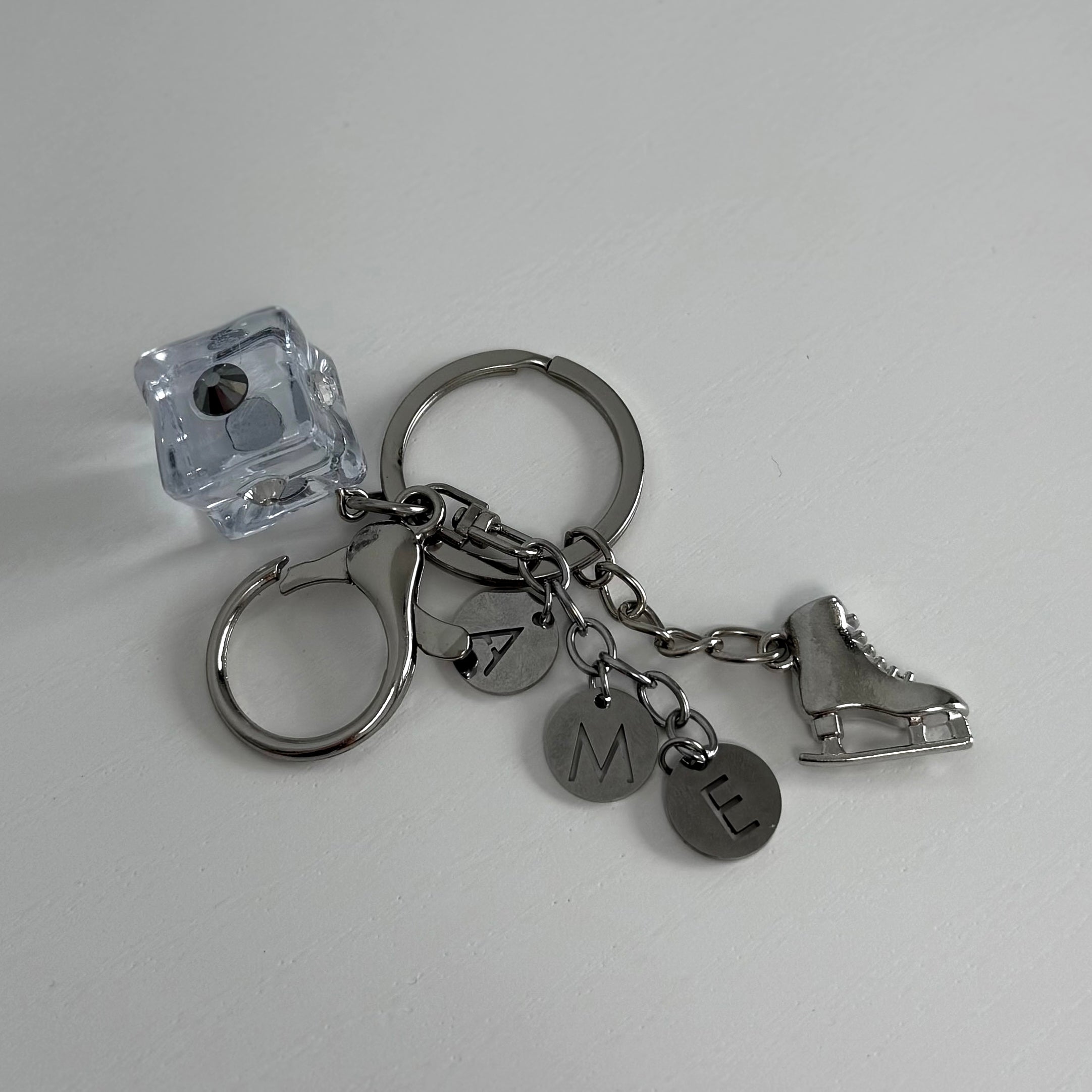 keychain with ice cube