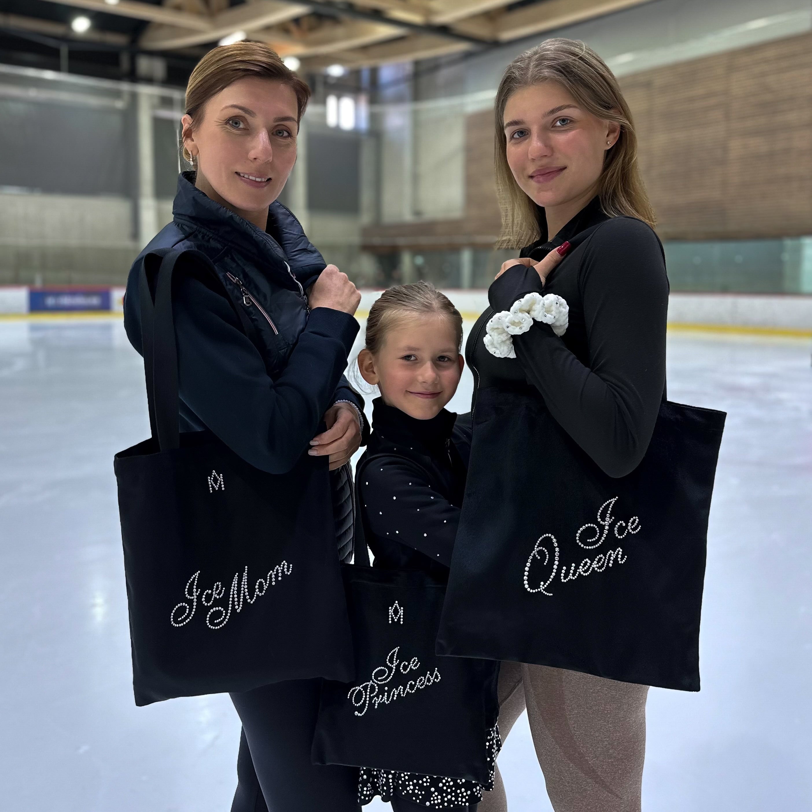 Ice Princess tote bag with crystals