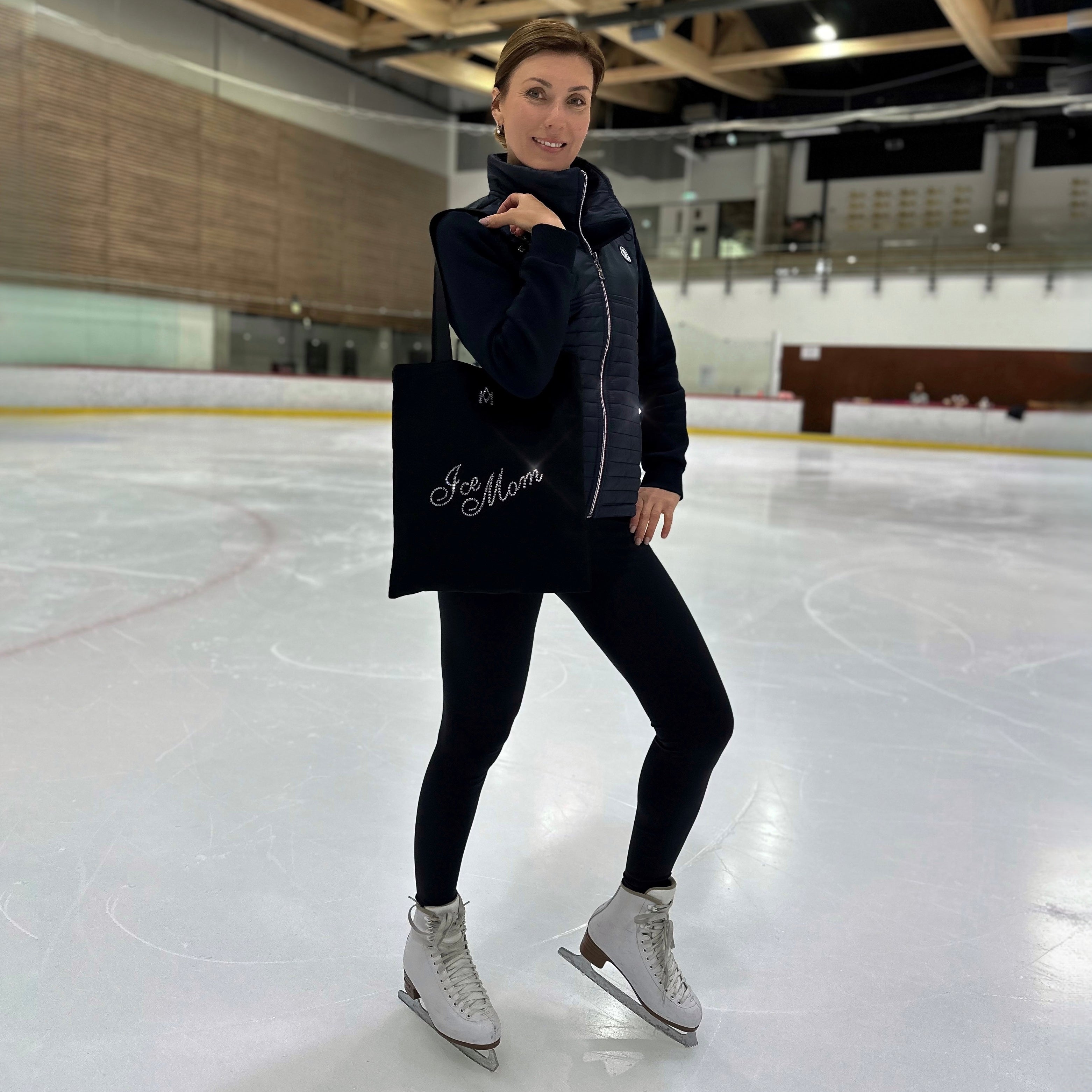 Ice Mom tote bag with crystals