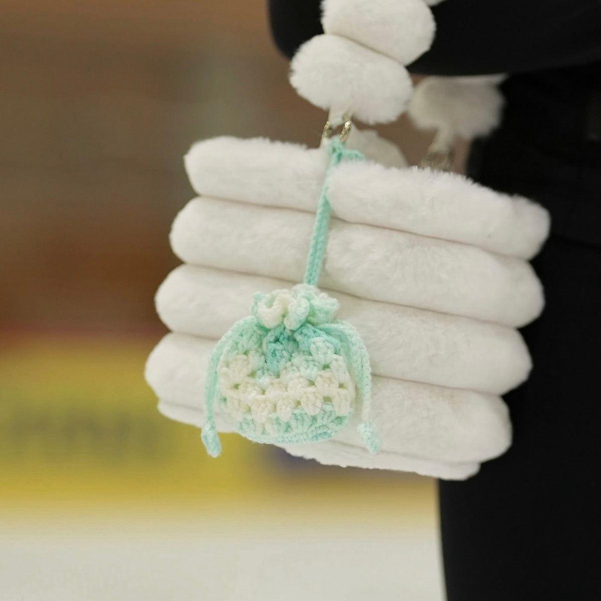 juicy mint charm bag