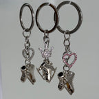 keychain with crystal charm