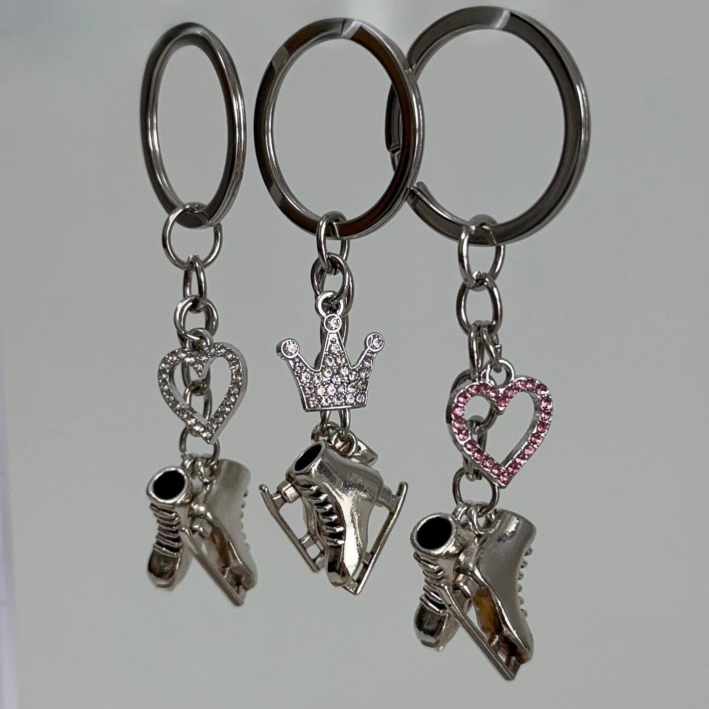 keychain with crystal charm