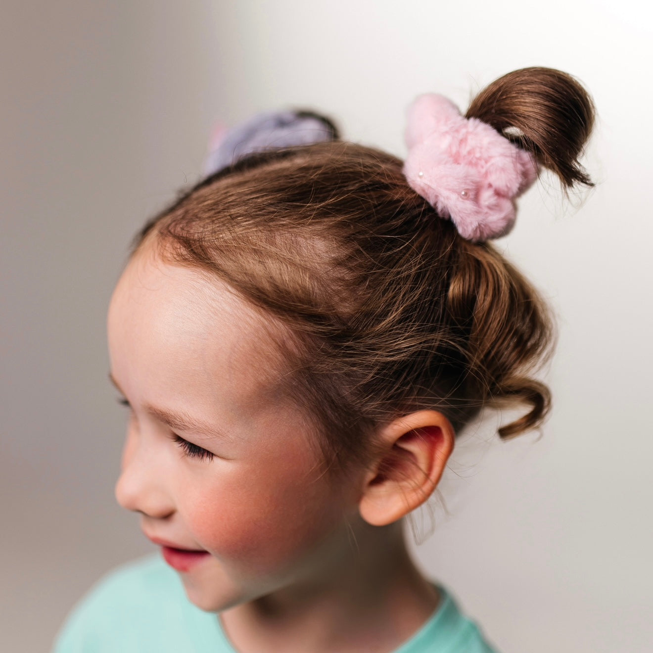 fluffy scrunchie - set of 2