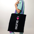 I 💗 skating tote bag