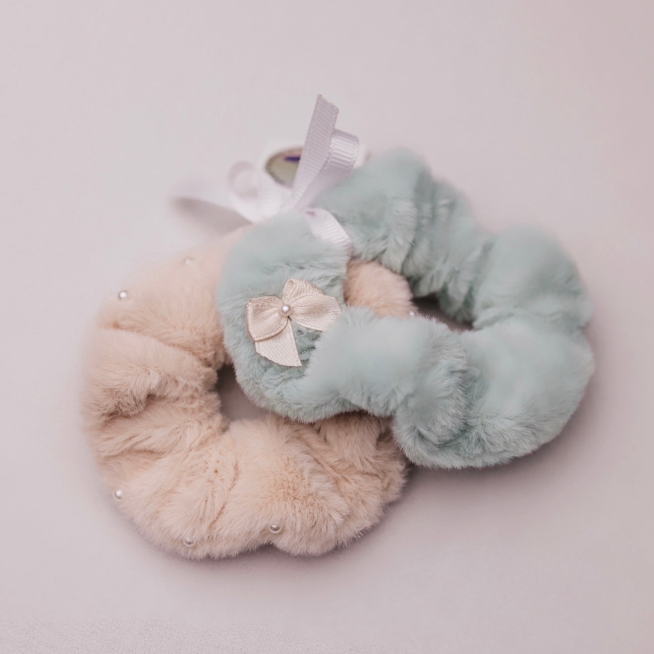 fluffy scrunchie - set of 2