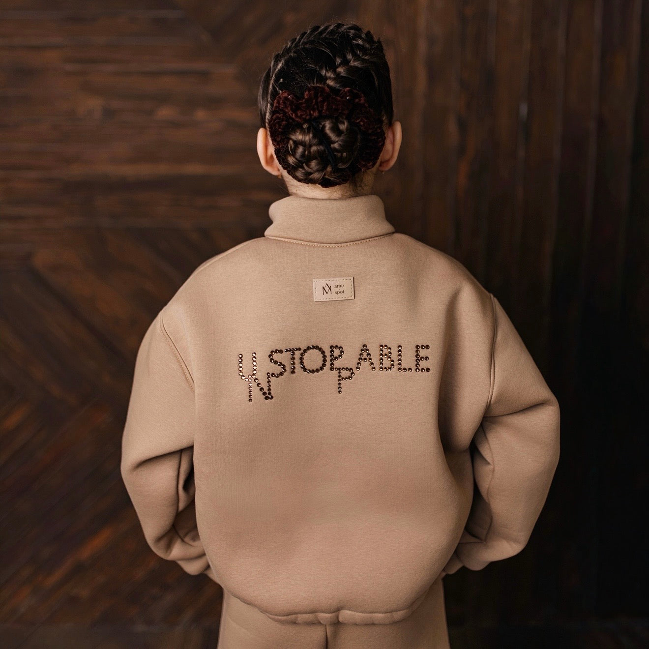 PRE-ORDER ame x NP crochet scrunchie with crystals