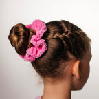 crochet scrunchie with crystals