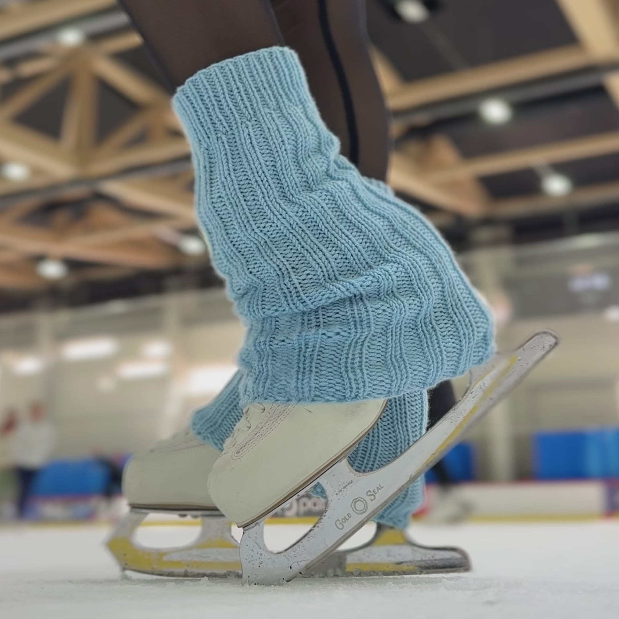 icy blue leg warmers