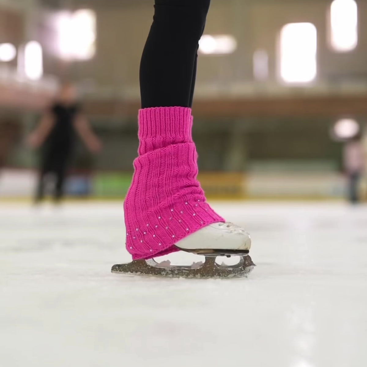 fuchsia leg warmers with crystals 💎