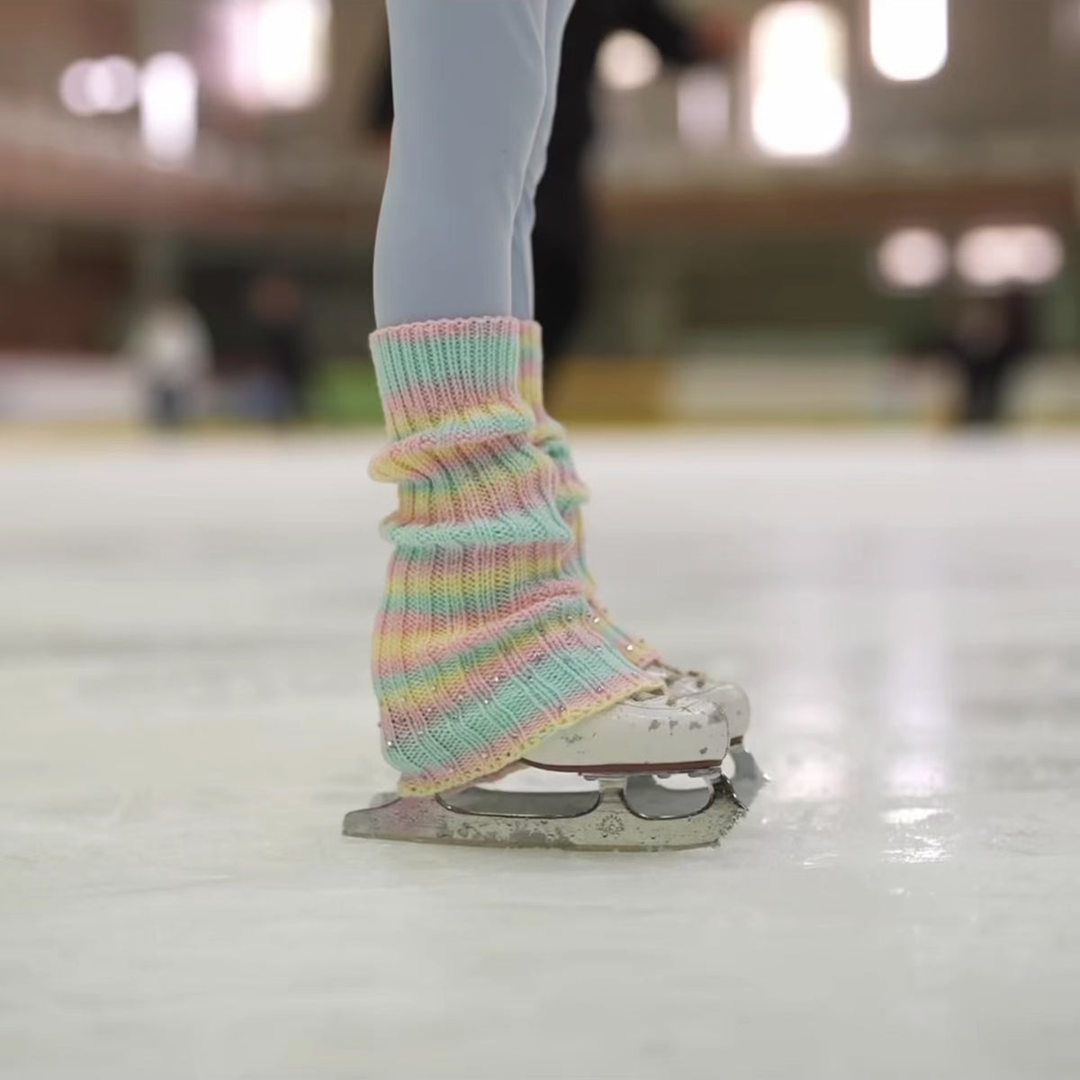 rainbow sherbet leg warmers with crystals 💎