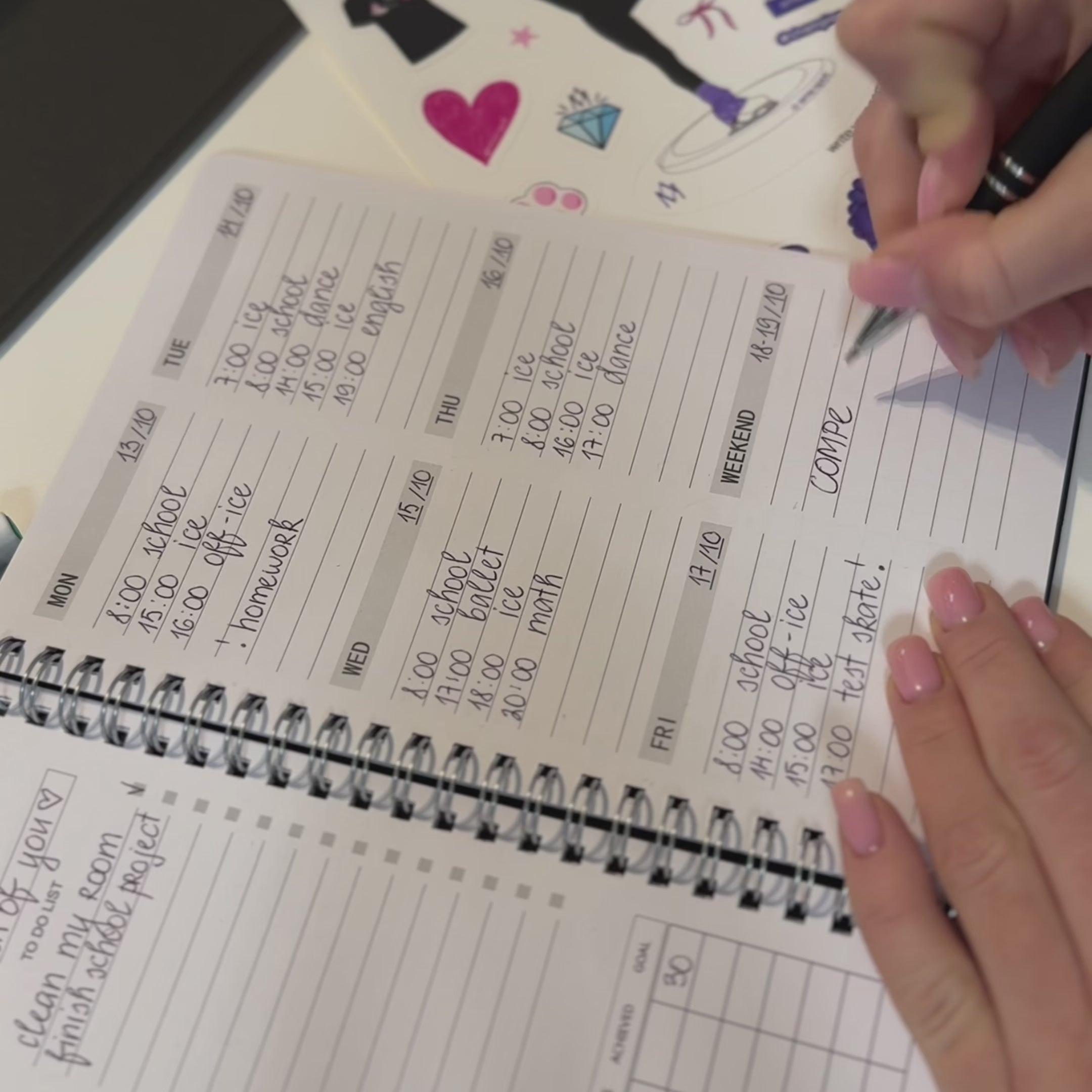 figure skater planner set