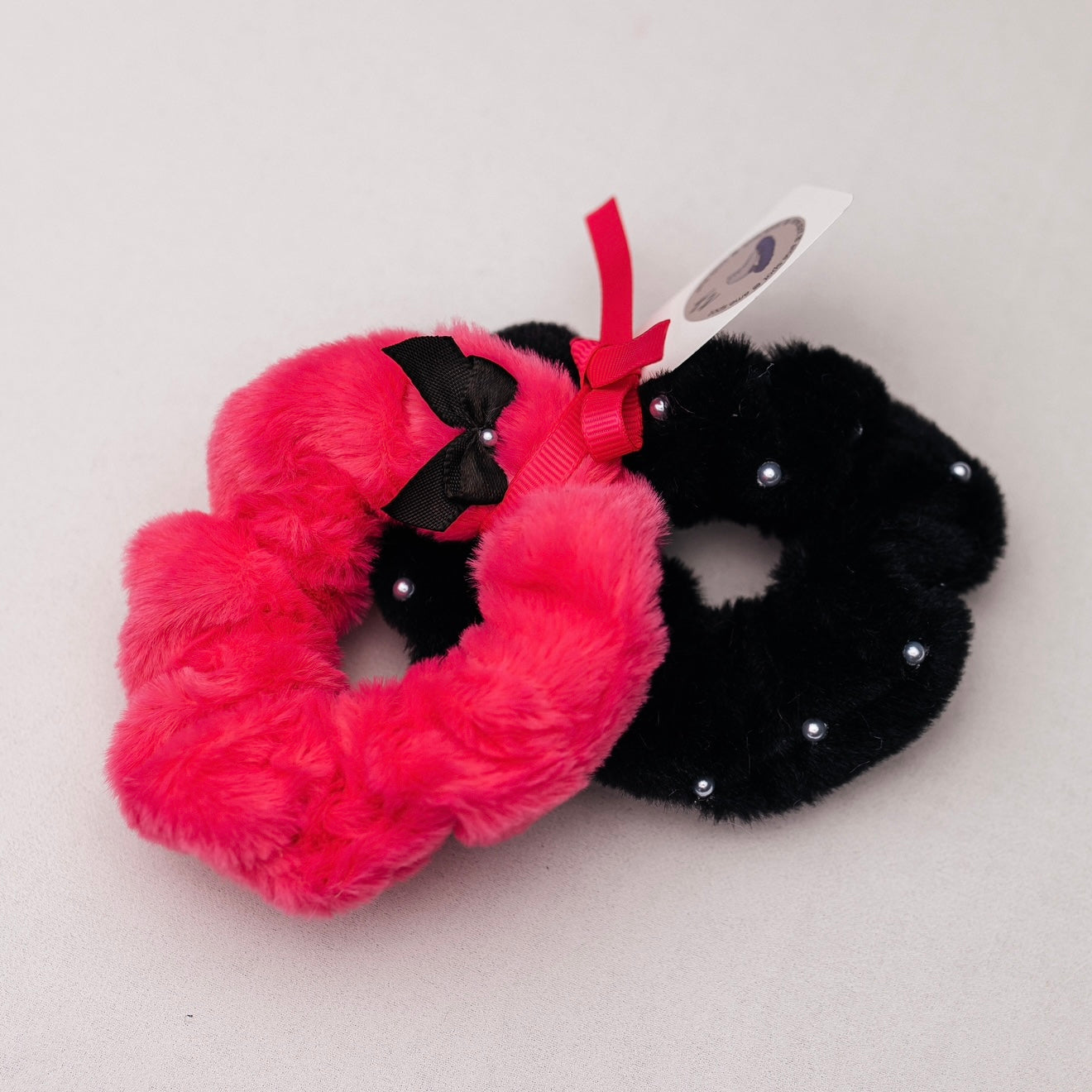 fluffy scrunchie - set of 2