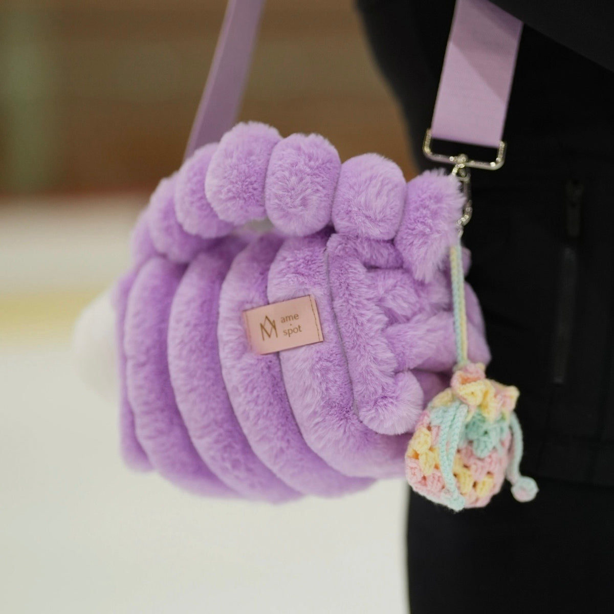 rainbow sherbet charm bag