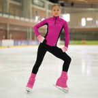 fuchsia leg warmers with crystals 💎