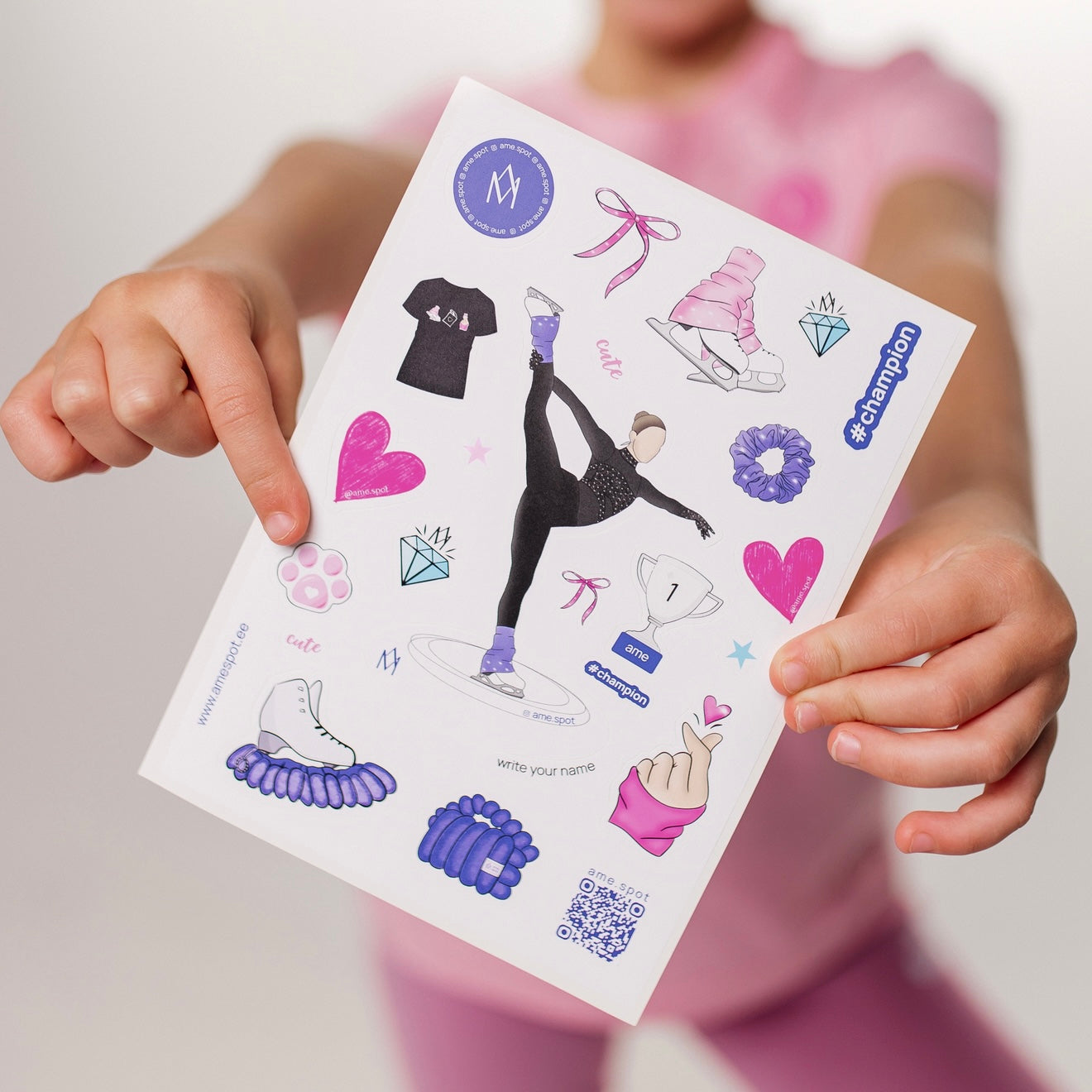 figure skater sticker pack