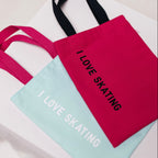 I 💗 skating small tote bag