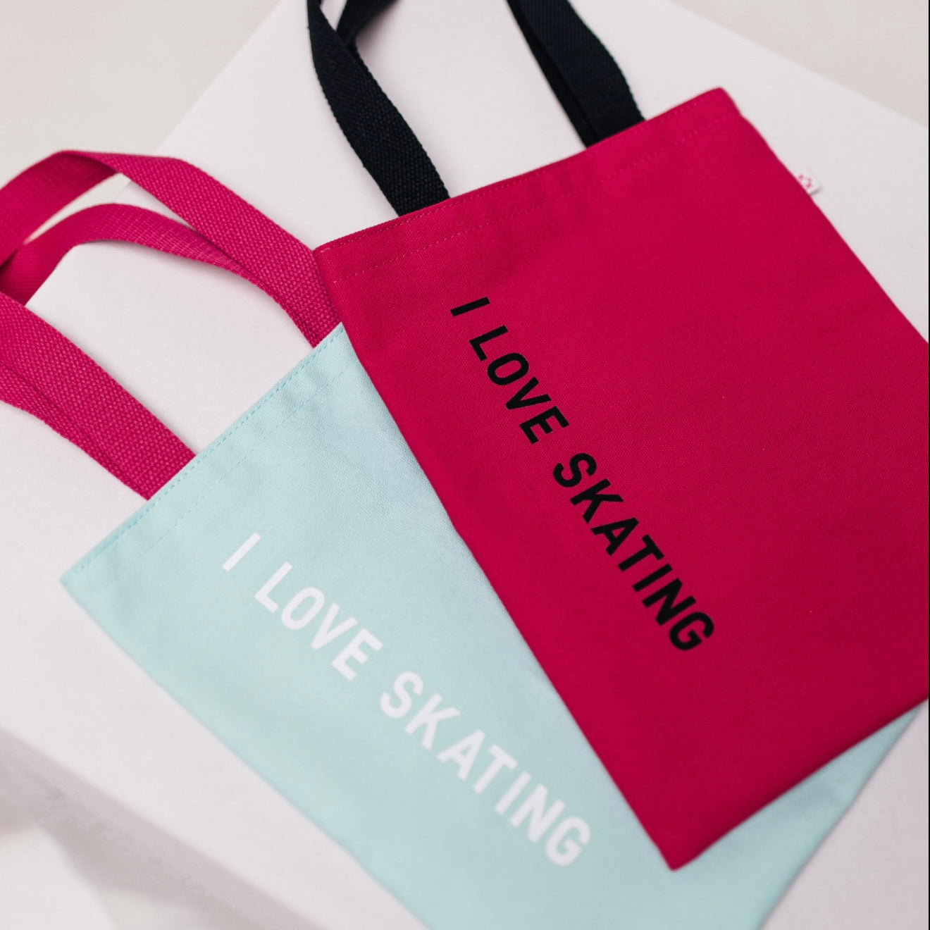 I 💗 skating small tote bag