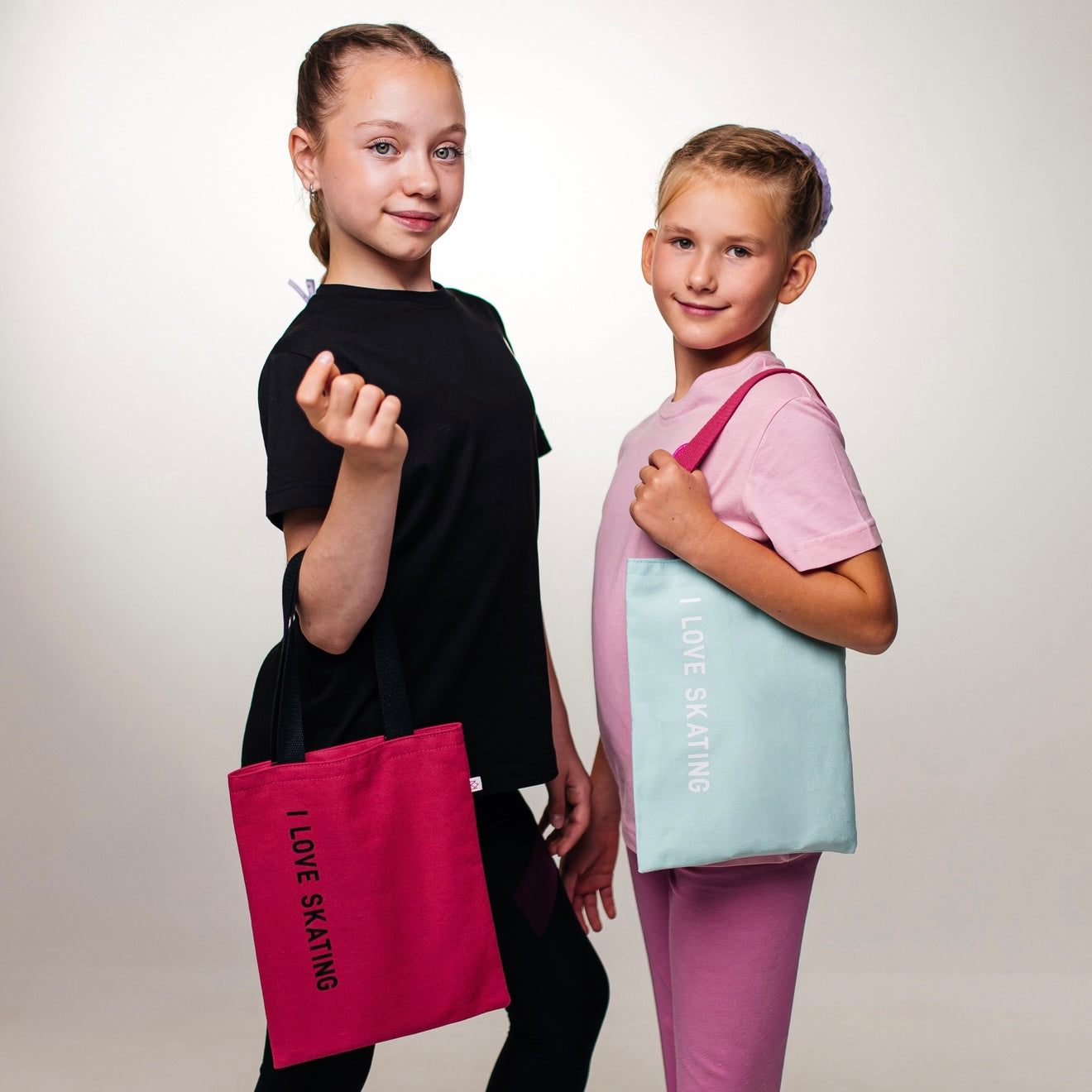 I 💗 skating small tote bag